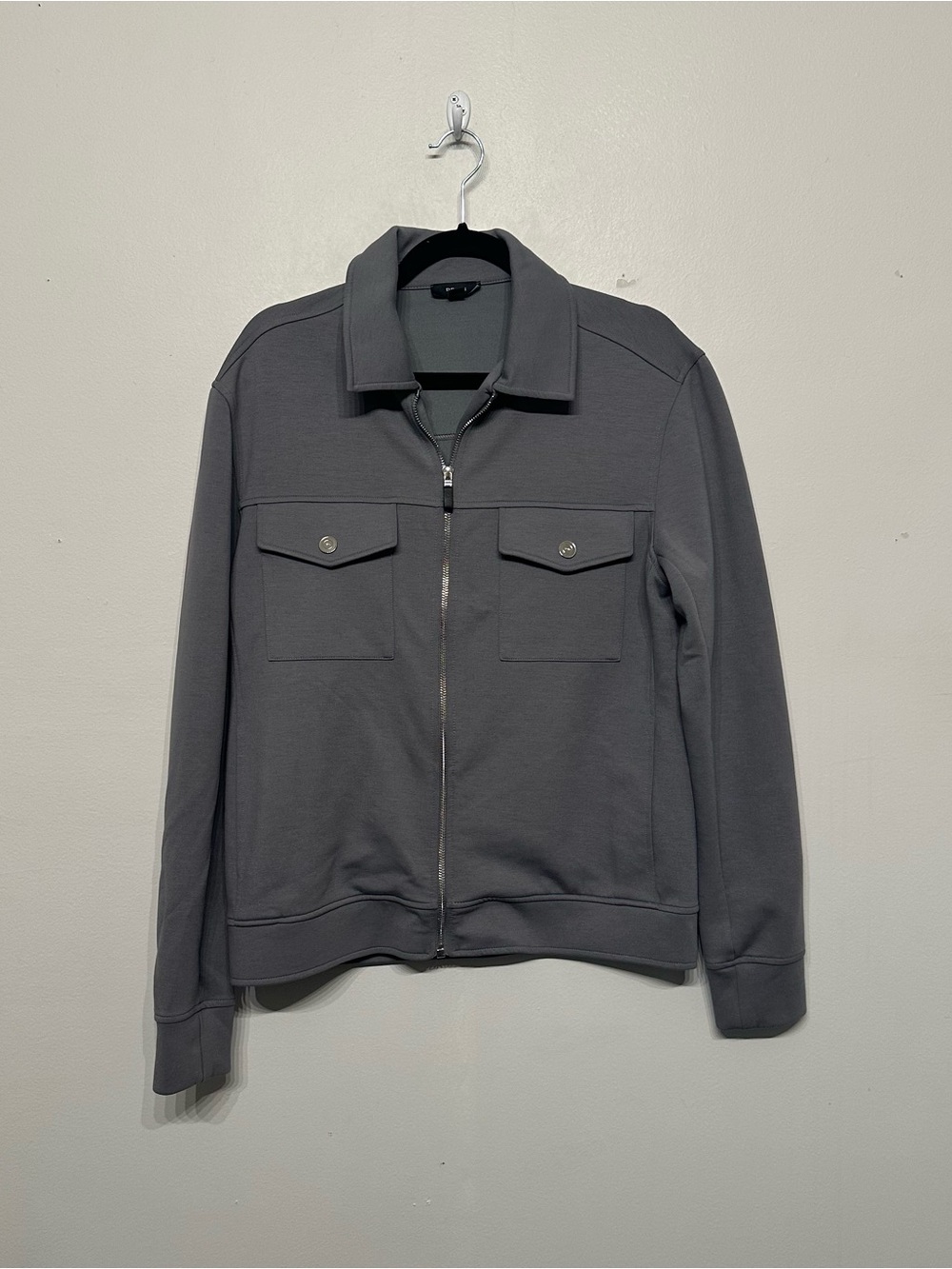 Reiss Medina Premium Interlock Zip Through Overshirt Jacket Small